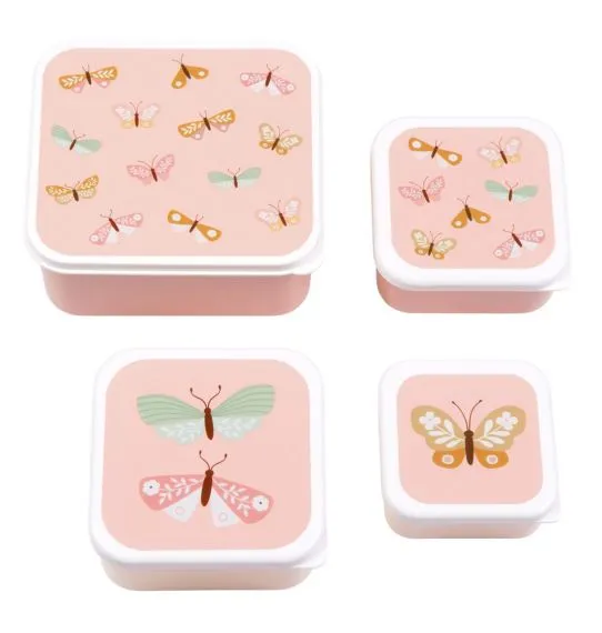 set di scatole portamerende per bambini a tema farfalle