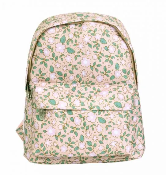 zaino rosa per bambini con disegnati fiori