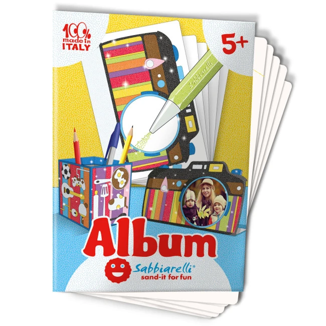 Copertina album di disegni 3D colorati a tema Festa del Papà