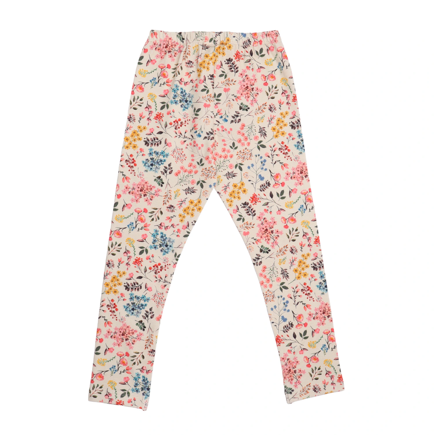 leggings per bambina con stampe di piccoli fiorellini colorati