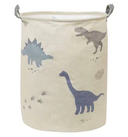 cesto portaoggetti con disegni di dinosauri