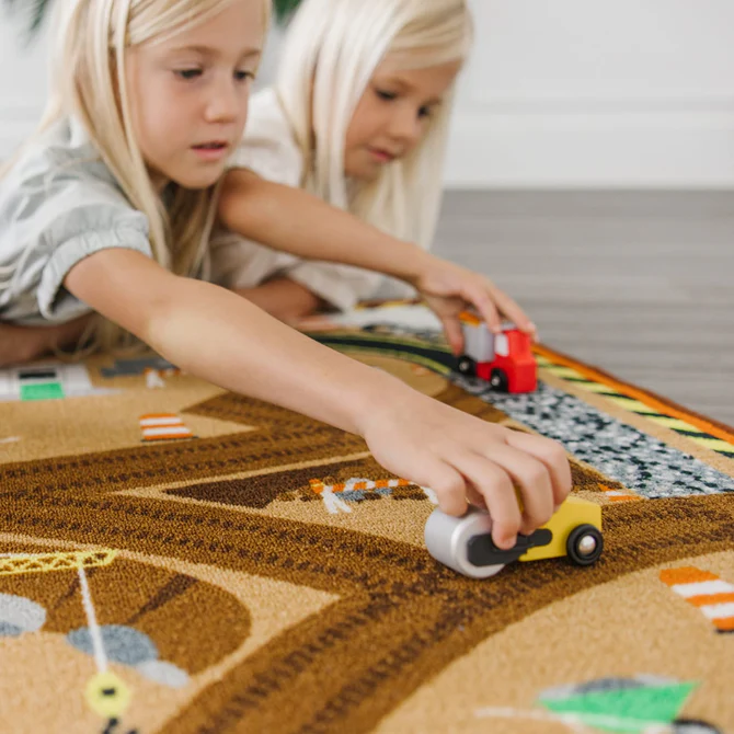 Tappeto da Gioco e Veicoli in Legno - Melissa & Doug - immagine 3