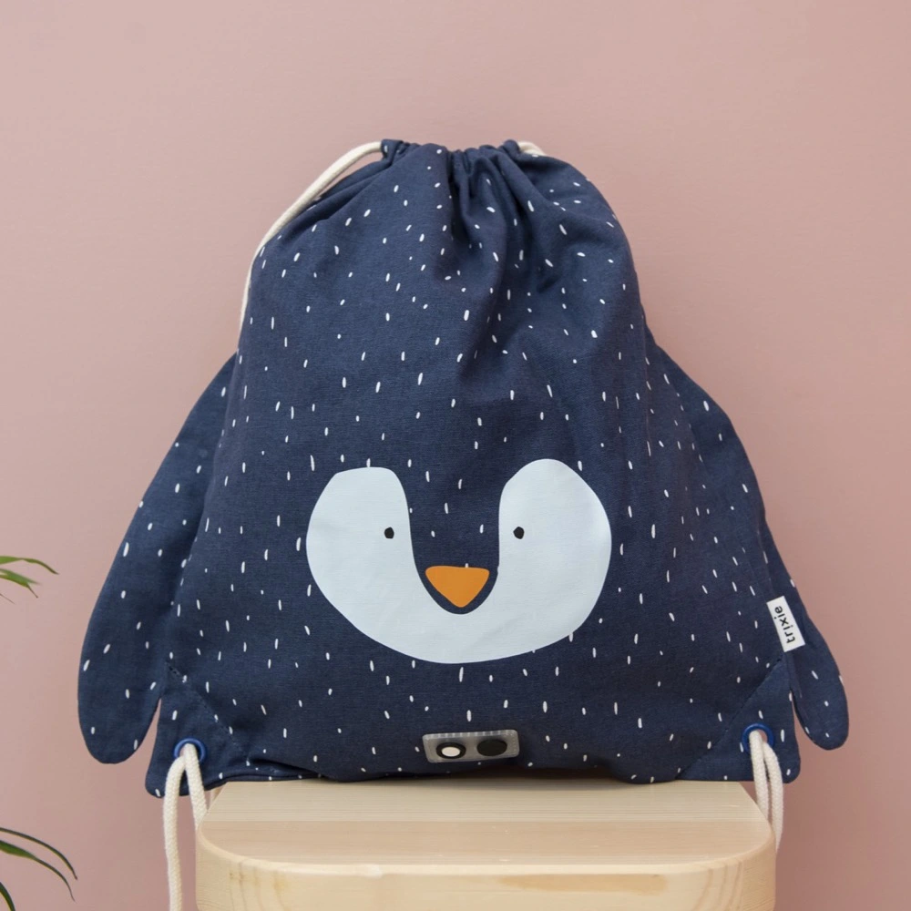 Sacca con coulisse per bambini-Pinguino - immagine 3