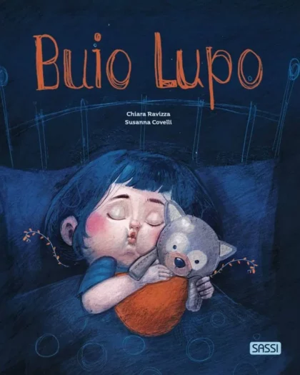 libro illustrato per bambini con titolo "Buio Lupo"