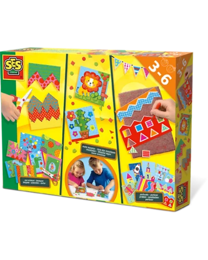 set educativo per bambini per imparare a tagliare, comprensivo di fogli prestampati, forbici sicure e punteruolo