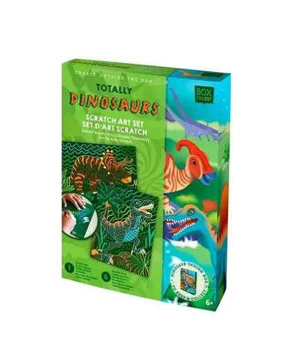 kit scratch art a tema dinosauri per bambini