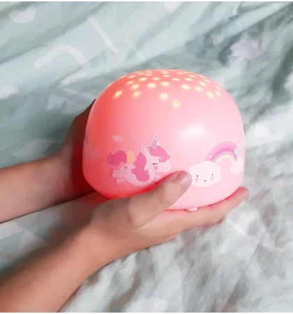 proiettore di stelle per bambini con disegni di unicorni di colore rosa