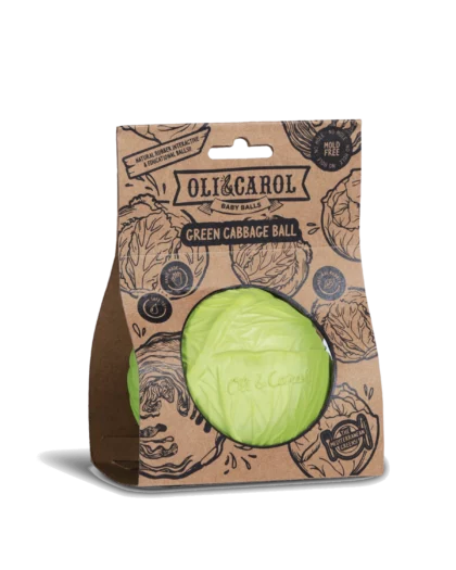 pallina sensoriale per bambini a forma di cavolo verde