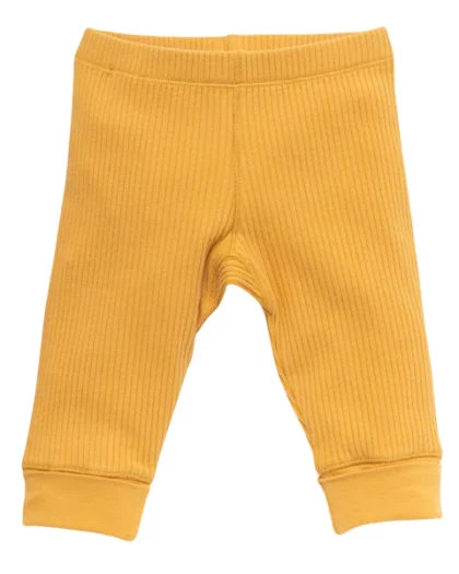 leggings gialli in cotone biologico per bambini