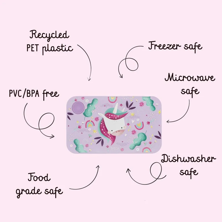 Lunch box in pet alimentare - Unicorno Sparkly - SASSI - immagine 3