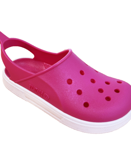 sandaletti per bambini di colore fuxia