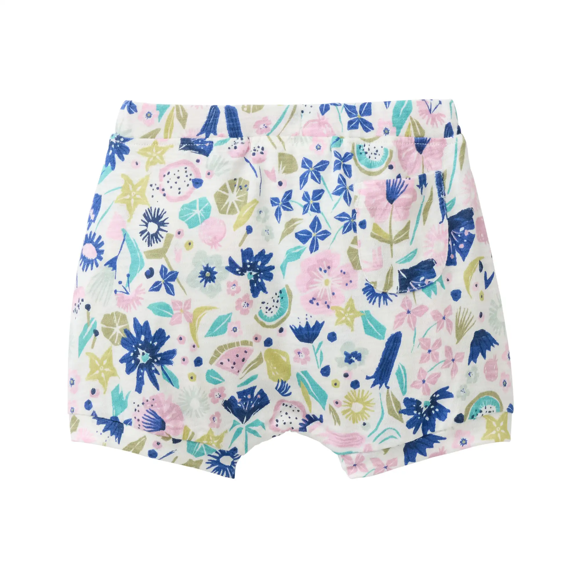 Shorts in puro Cotone Biologico - Fiori e Frutta - immagine 2