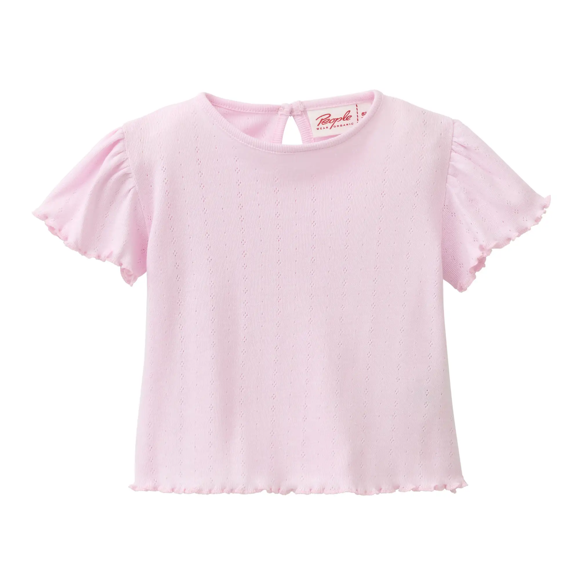 maglietta in cotone biologico per bambini di colore rosa
