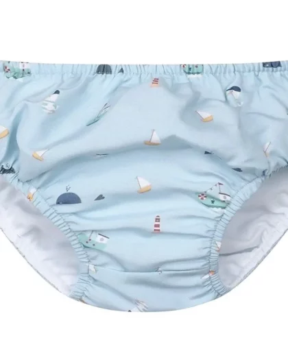 costume contenitivo azzurro con volant