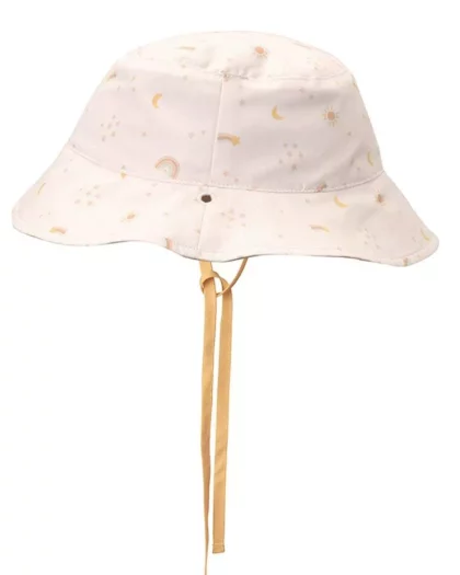 cappellino reversibile anti raggi UV per bambini di colore rosa chiaro