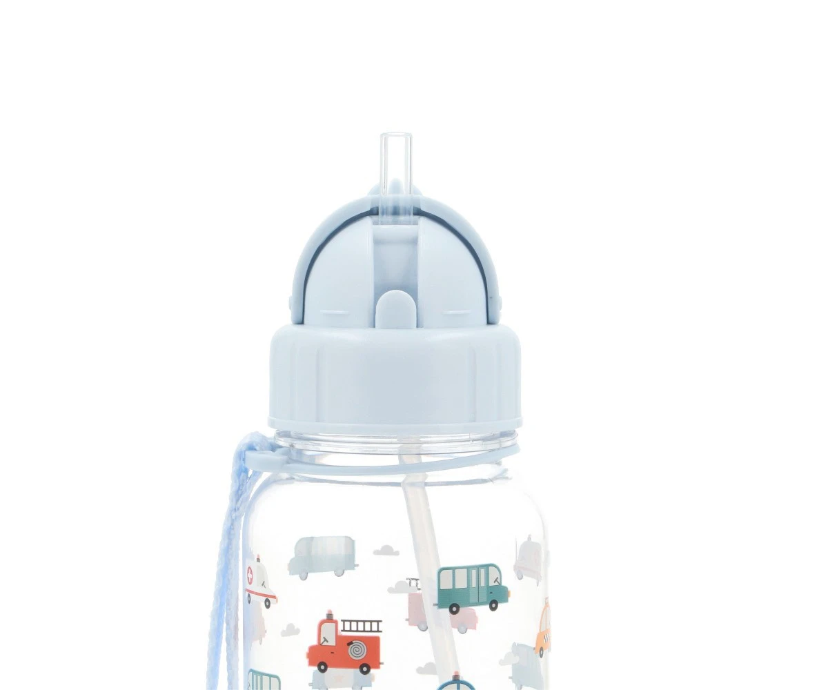 Borraccia plastica con cannuccia 500 ml- City Cars - immagine 2