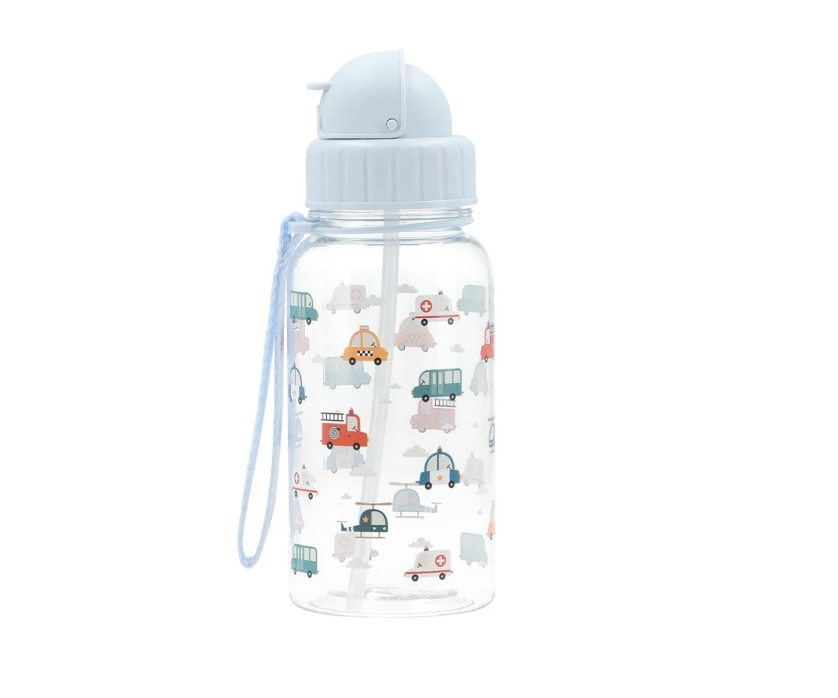 borraccia in plastica per bambini, con cannuccia 500 ml
