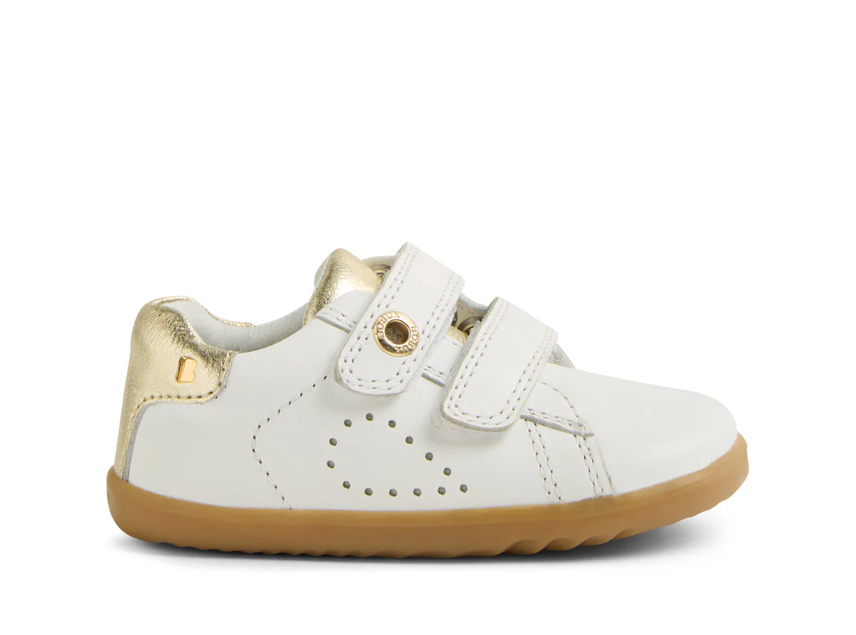 Bobux step up maverick white gold, scarpe primi passi per bambini