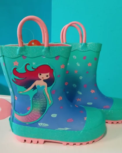 Stivaletti pioggia per bambini con disegno di sirenetta marca Mr tiggle