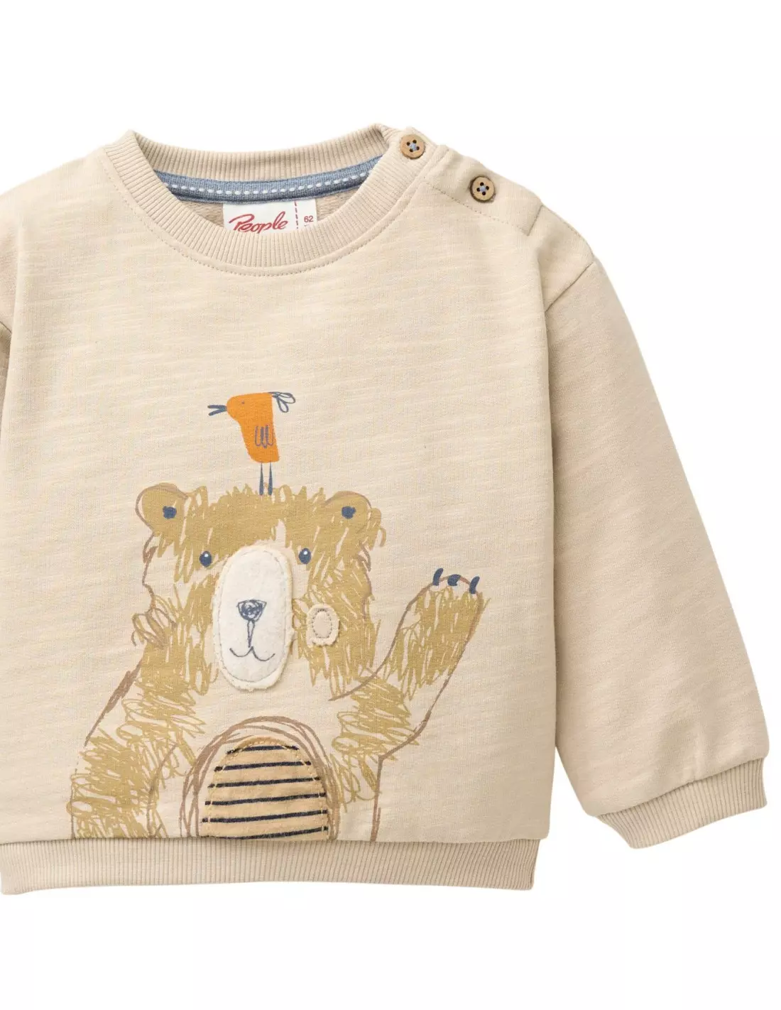 People Wear Organic - Felpa orsetto- Cotone Biologico - immagine 3